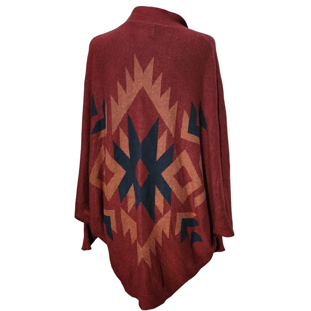 Ariat Women's XL Southwestern Aztec Geometric Cardigan Duster Rust Brown
